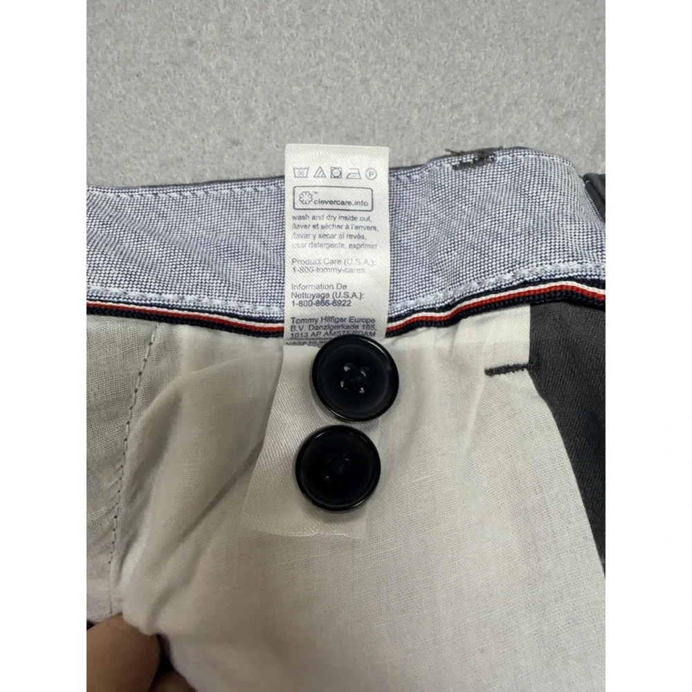 TOMMY HILFIGER Mens Gray Straight Business Trousers - Size 34X32